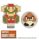 ゴルフマーカー キャラクター マリオ&クリボー スーパーマリオブラザーズ マグネット クリップ メンズ レディース おしゃれ かわいい 任天堂 ライセンス商品