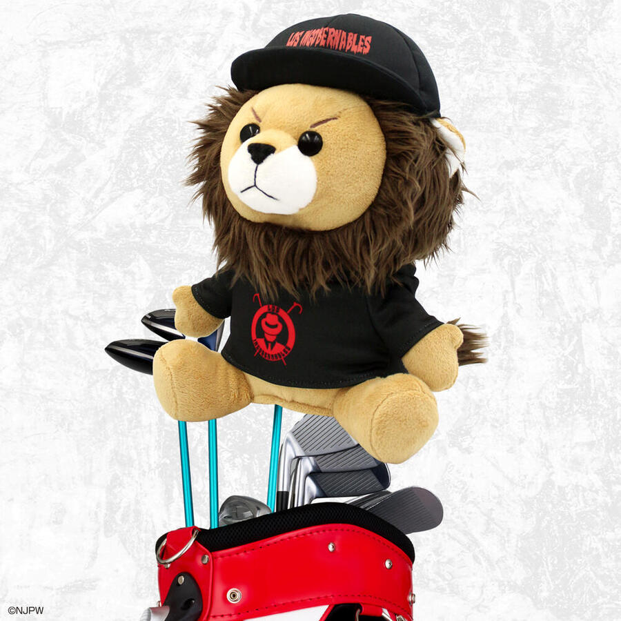 新日本プロレス L・I・J (ロス・インゴベルナブレス・デ・ハポン)ライオンヘッドカバー ドライバー用 460cc対応 ゴルフ 用品 ぬいぐるみ キャラクター 公式ライセンス ライセンス商品