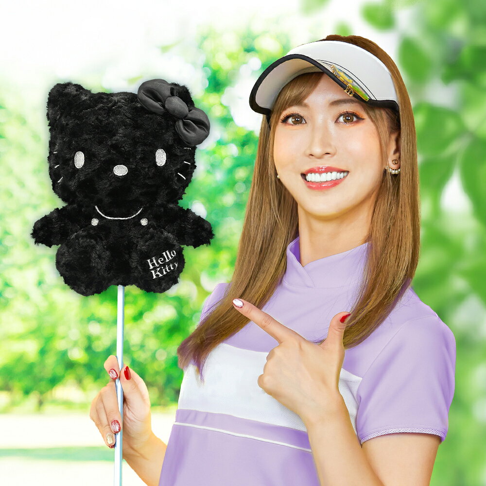 ハローキティ ブラックver. ヘッドカバー ドライバー用（460cc対応） サンリオキャ...