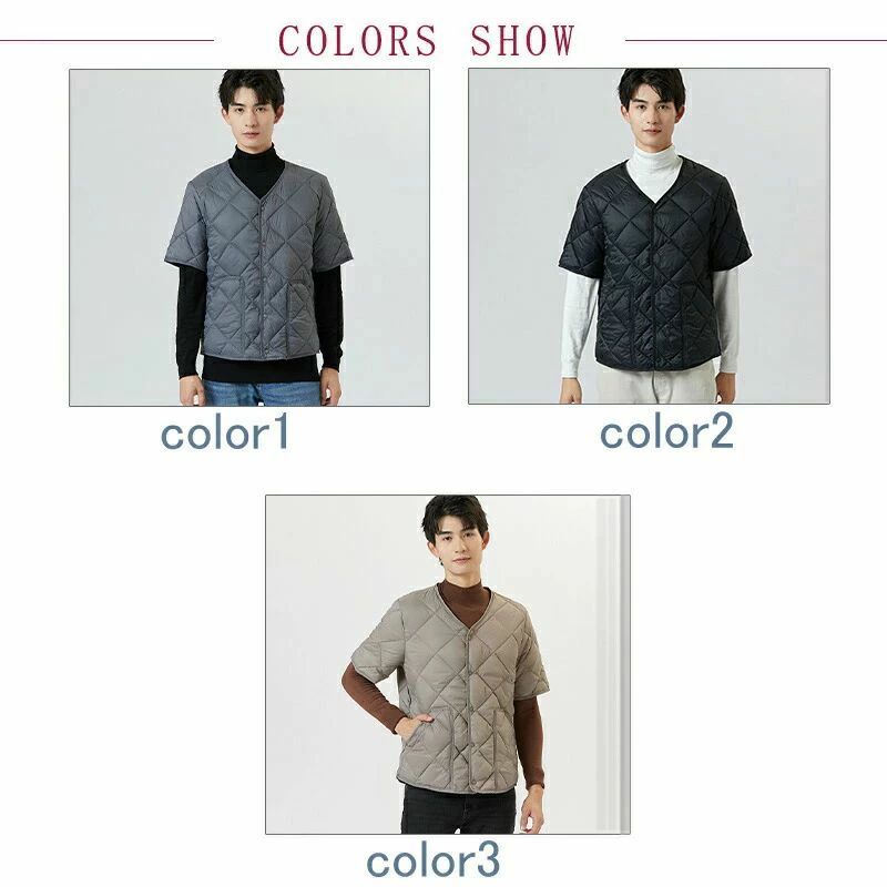おしゃれ 軽量 保温 防寒 ふんわり グレー ブラック 冬 秋 メンズ トップス ダウンジャケット ジャケット アウター イ