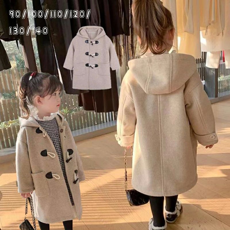 防寒対策 ダッフルコート ジャケット フード付き コート キッズ 子供服 コー アウ...