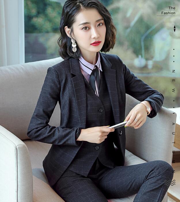 結婚式 通勤 成人式 20代30代40代50代 レディーススーツ着痩せ 卒業式 OL 二次会女性 ジャケット+パンツ+ベスト+シャツ+ネクタ