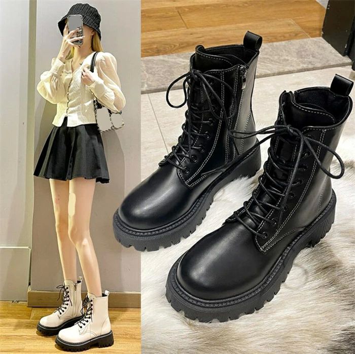 レディース 痛くな 秋冬 レースアップ 美脚 ワークブーツ おしゃれ エンジニアブーツ 厚底ブーツ シューズ 靴 ショートブーツ
