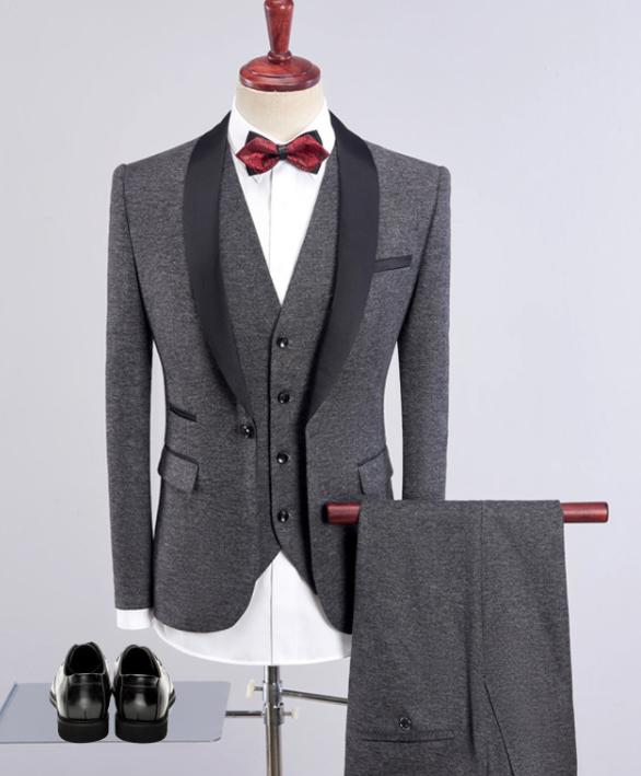 春秋冬向け メンズ スーツ 紳士服 8色 メンズ セットアップ スリーピース やや厚め スーツ フォマール タキシード3点セット ジャ