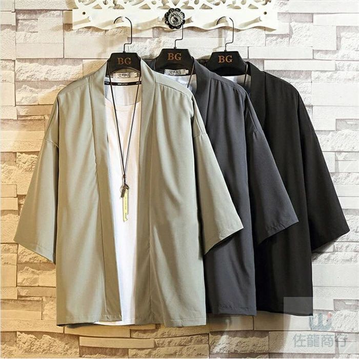7色 M-5XL カーディガン メンズ シャツ メンズ 薄いアウター カジュアルシャツ トップス 春 夏 秋 無地 中国風 七分袖 ゆったり