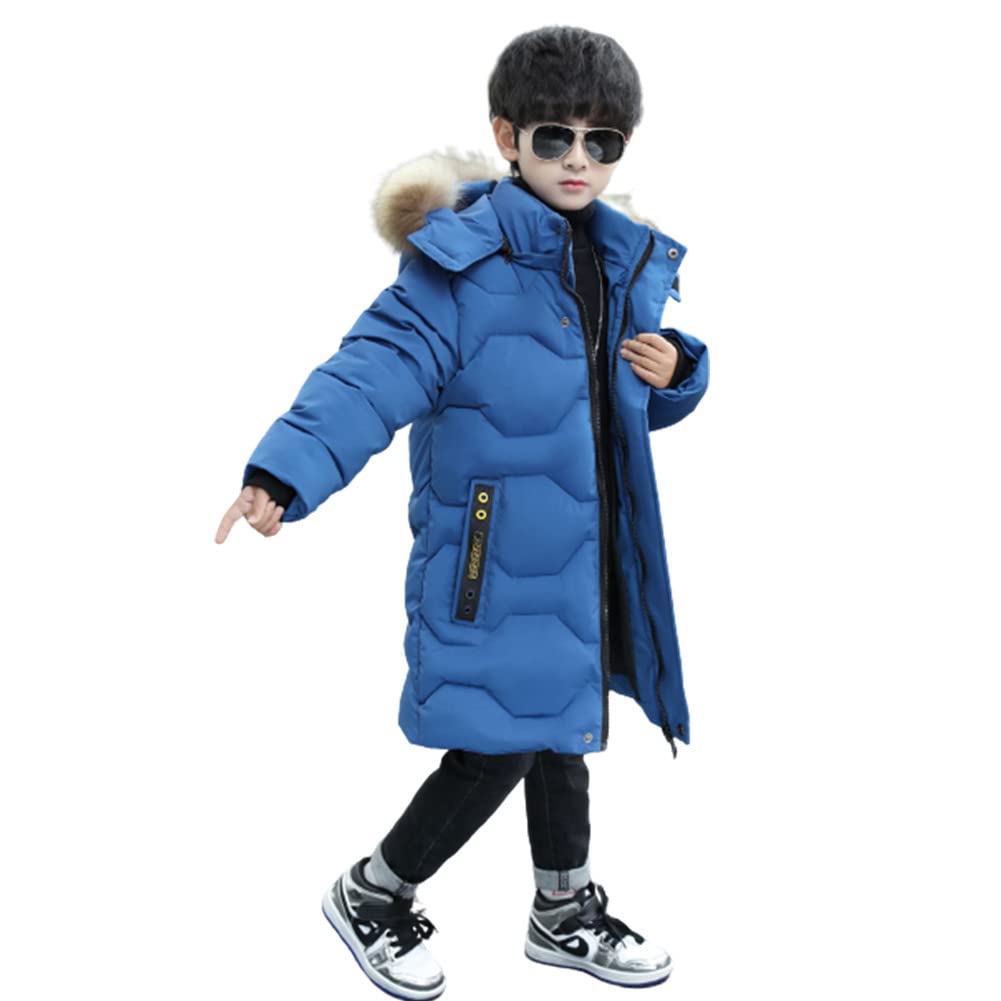 おしゃれ 冬 秋 カジュアル 防風 防寒着 厚手 暖かい ロング丈 フード付き アウター 男の子 綿服 中綿ジャケット キッズ ダウン
