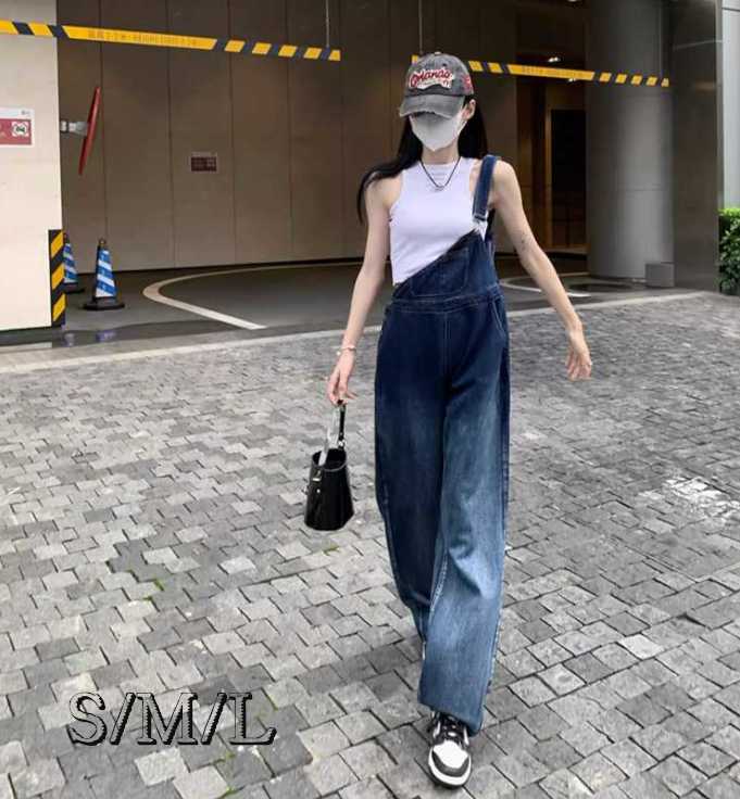 ストラップ 夏 S/M/L 20代 ワイドパンツ 大きいサイズ 30代 ジーンズ 40代 レディースファッション レディース ワンショルダー