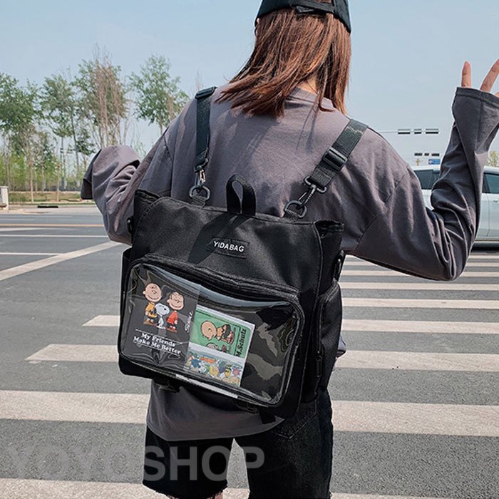 スモール 痛リュック ショルダーバッグ 痛バッグ A4 透明 ビ トート 見せバッグ 痛...