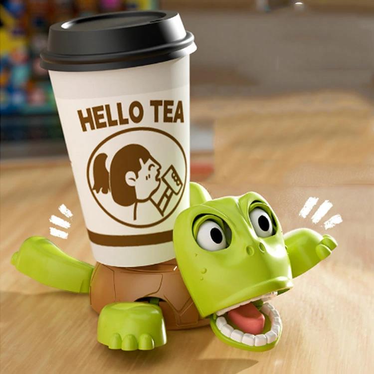 亀 コースター オープンアイドタートルティーコースター 2個セット タートルコースター リフト可能な手足と表 面白い 2個セット(3)