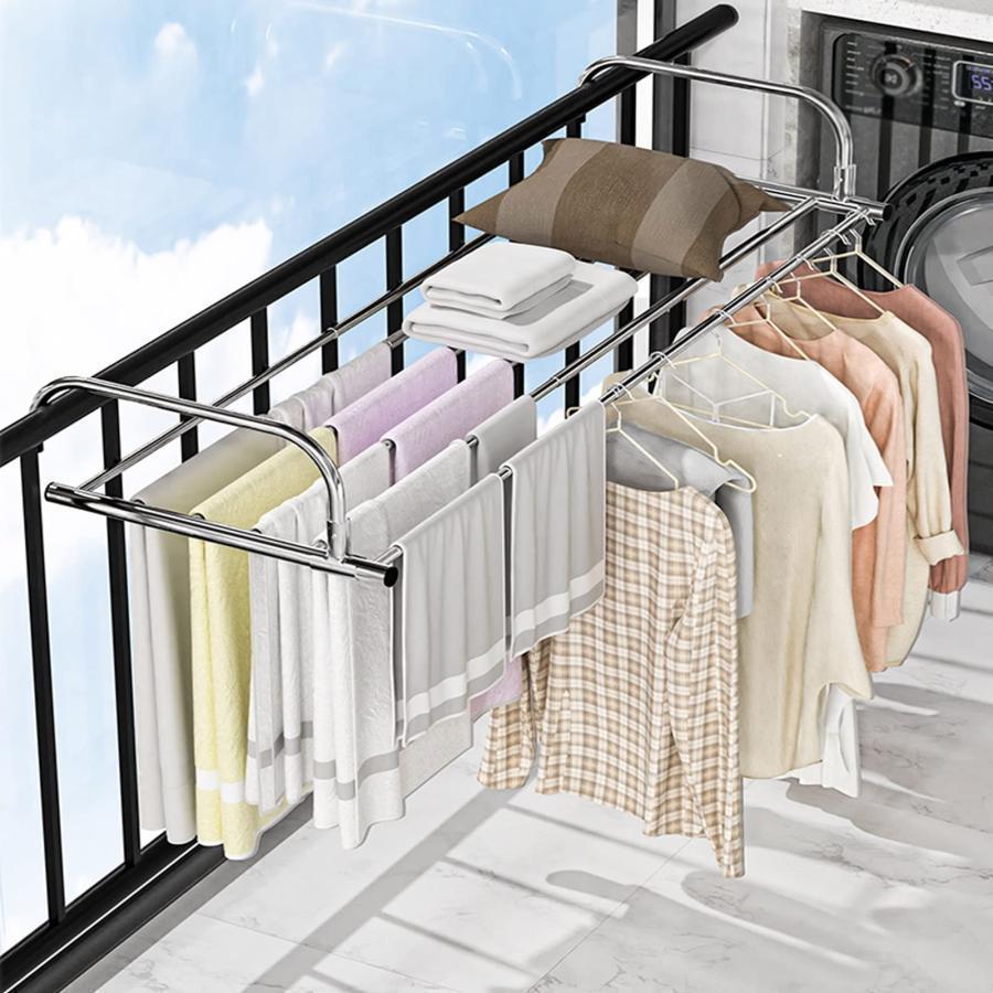 バルコニー窓、ラジエーター、パラペット 窓枠手すり、バルコニー乾燥靴台、調整可能なハンドル 物干し..