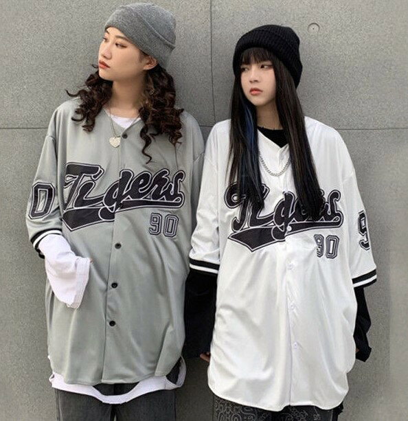 樂天商城 - スケーター ストリート ガールズ メンズ レディース HIPHOP ヒップホップ 衣装 ダンス グレー ホワイト 白 スポーツ ベースボー