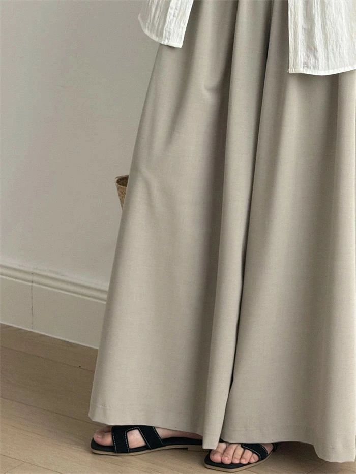 きれいめ フレア フレアパンツ プリーツ タック タックパンツ ロング ズボン ガウ...
