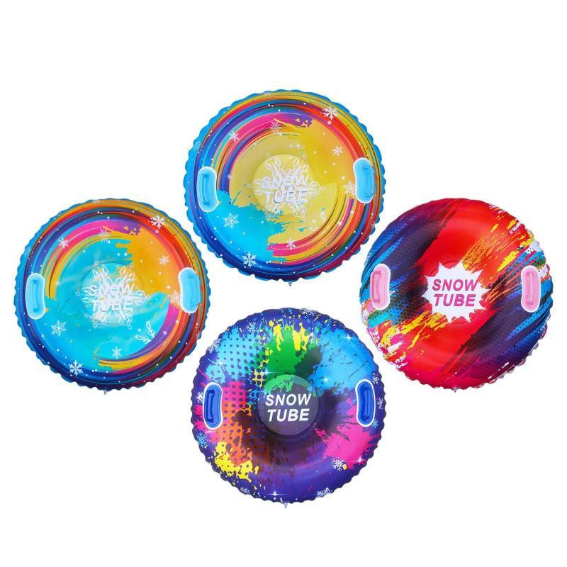 新年スキー用 そり遊び スノーそり スキーチューブ 37インチ アウトドア 冬用スノーチューブ インフレータブルそり