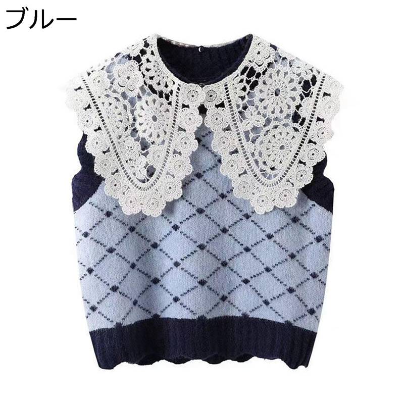 きれい 春秋 レディース アーガイル 着痩せ ゆったり 防風 通学 冬 暖かい 着 ショート お出かけ カジュアル レース付き