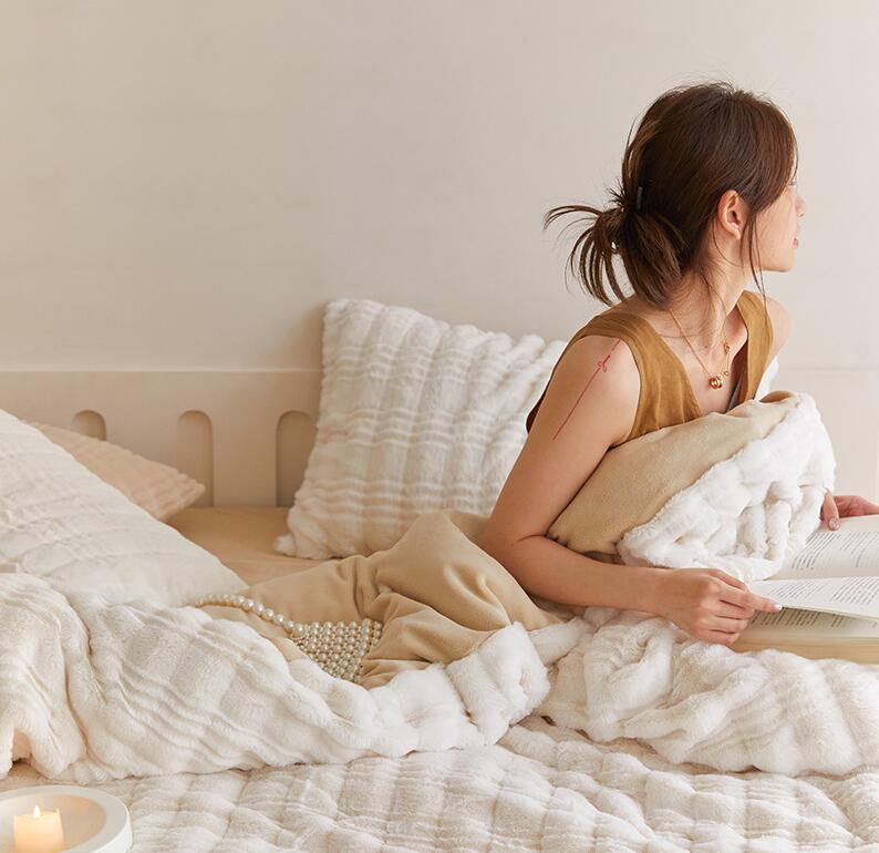 新生活 秋冬 おしゃれ 寝具カバーセット 防寒対策 洗濯可 肌ざわり 柔らかい ふんわり きれいめ 枕カバ..