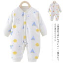 ロンパース 女の子 男の子 長袖 秋 冬 ベビー服 パジャマ 前開き 可愛い スリープウェア 出産祝い キッズ
