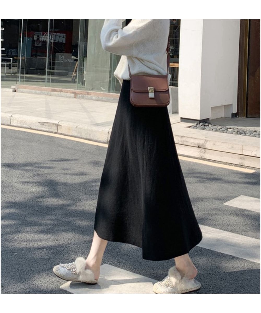 ニット 夏 ゆれ感が可愛いニットフレアスカート ミドル丈 韓国 可愛い オンオフ問わず使える フレアー スカート 夏服 女性らしい