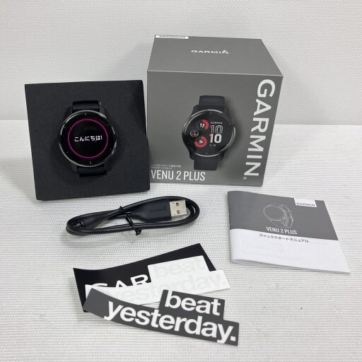 【展示品】 ガーミン Garmin スマートウォッチ Venu_2_Plus Black/Slate ブラック 010-02496-41 フル充電9日間稼働 Suica対応 睡眠分析 LINE通知 【展示品】 ガーミン Garmin スマートウォッチ Venu_2_Plus Black/Slate ブラック 010-02496-41 フル充電9日間稼働 Suica対応 睡眠分析 LINE通知
