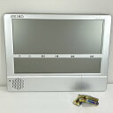 【展示品】セイコークロック SQ434S 電波時計 掛け置き兼用 デジタル表示 温度 湿度 六曜 カレンダー プログラム機能 薄型 軽量 銀色 SEIKO(3)
