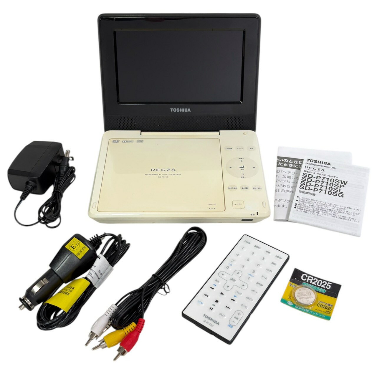 【展示品】TOSHIBA 東芝 REGZA ポータブルDVDプレーヤー SD-P710SW　2015年製