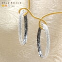 フープパヴェピアス 5.0ct ダイヤモンド ブラックダイヤモンド K18YG,WG,PG ゴールド パヴェ フープ ダイヤ【母の日 プレゼント ギフト お祝い...