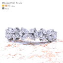 リーフクラウンリング ダイヤモンドリング マーキスカット 1.0ct K18 ゴールド Pt900 プラチナ クラウン フラワー ダイヤモンド【母の日 プレゼ...