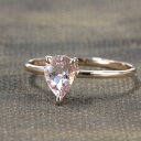 0.4ct モルガナイトリング K18ピンクゴールド K18PG 0.4カラット 0.4ct リング ペアシェイプカット 指輪【モルガナイト】【母の日 プレゼン...