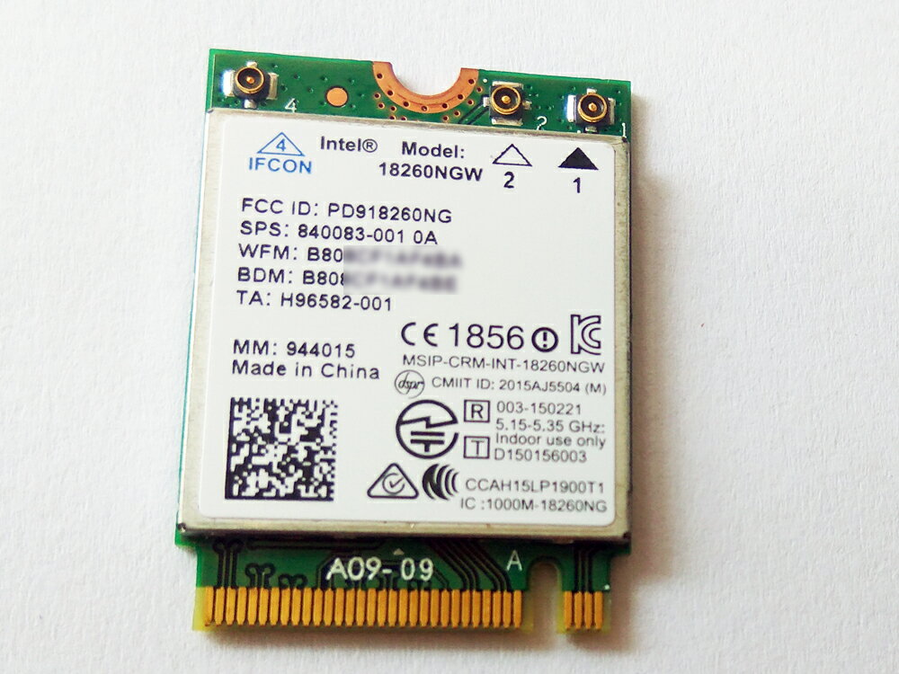 Intel Tri-Band Wireless-AC 18260 18260NGW M.2 802.11ABGN +AD+AC 867 Mbps+ Bluetooth 4.2/インテル 2.4G 5.0G デュアルバンド 無線LANカード