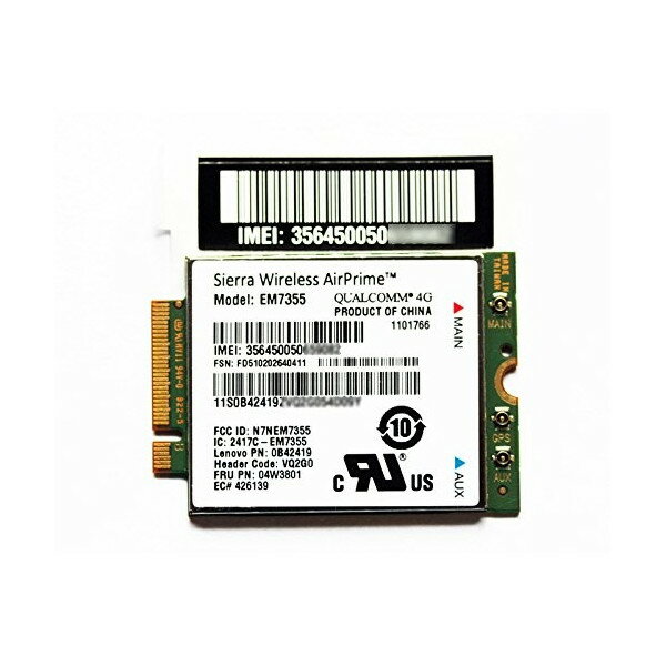 Lenovo 04W3801 04X6038 Sierra Wireless EM7355 Gobi 5000 LTE/EVDO/HSPA M.2 3G 4G WWANモジュール for Thinkpad X240 T431s T440 T440s T440p T540p W540 L440 L540 X1 Carbon