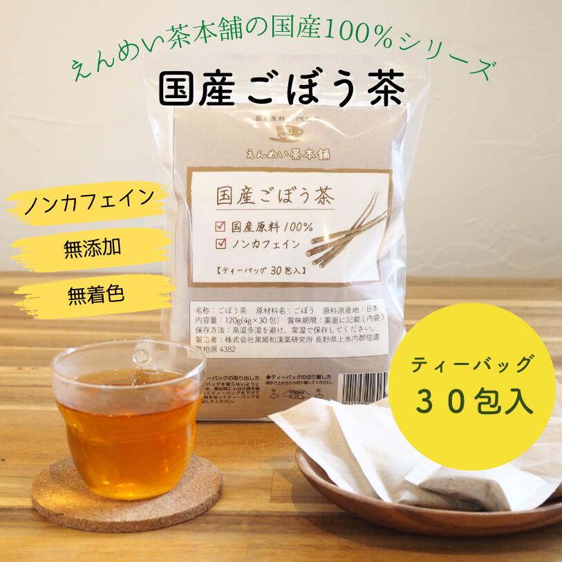 ［公式］国産ごぼう茶 ティーバッグ120g(4g×30包) 