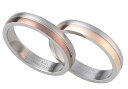 　stainless steel pair ring ステンレス製のペアリングです。 シルバー＆ピンクゴールド、シルバー＆ブラウンのツートンカラーリングです。 シルバー部分は艶消し、カラー部分は艶有りになっており、シンプルで飽きのこないデザ...