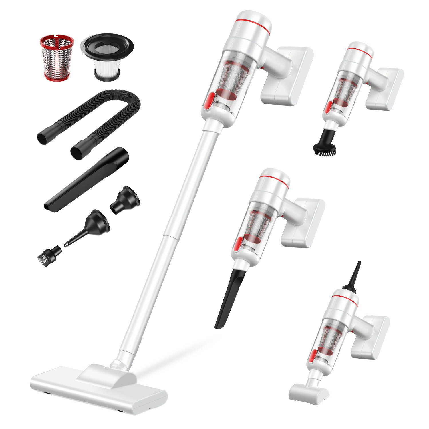 【COUPONで5,490円・激安SALE】 掃除機 コードレス 軽い 28000pa 超強力吸引 1台2WAY LEDライト付き 9000mAh大容量 35min連続稼働 スティッククリーナー ハンディクリーナー コードレス掃除機 Type-C充電式 8種類ノズル そうじき 車用そうじき