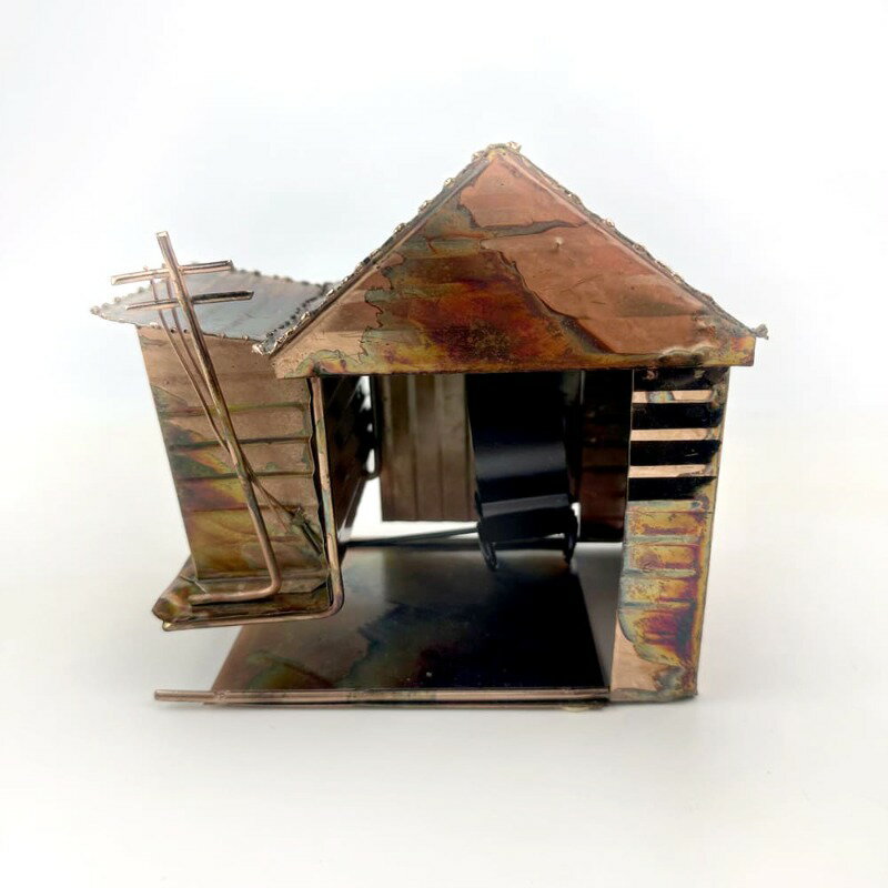 ブリキのからくりオルゴール　小屋と車 3