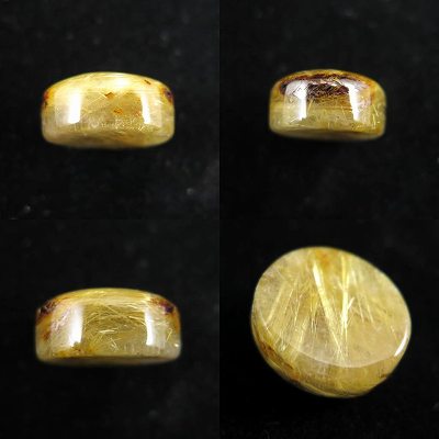 ゴールドルチルクォーツ 14mmオーバル カボション 2.37g