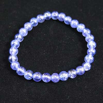 タンザナイト 5Aグレード 6.5mm玉ブレスレット 15.75g
