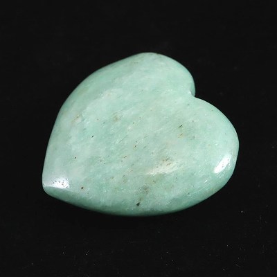 H&E社 ブルーグリーン アゼツライト（AZOZEO) 25mmハート 証明書付 7.2g