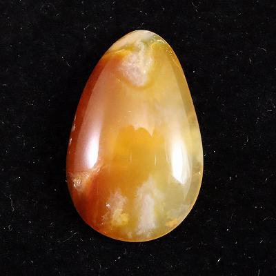 北海道 花石産 メノウ 瑪瑙 非加熱 21mmティアドロップ ルース 2.0g