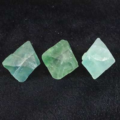 フローライト 蛍石 8面体 結晶 原石 3個セット 88.1g