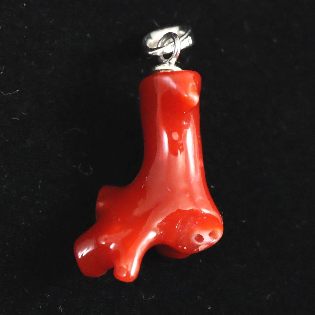 宮古島産 天然 宝石珊瑚 血赤サンゴ ペンダントトップ　1.70g