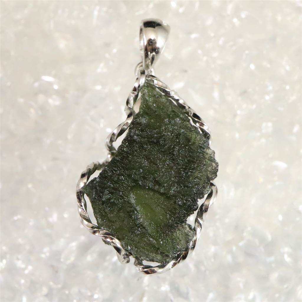 モルダバイト 原石 AAAグレード ペンダントトップ 鑑別済 7.20g