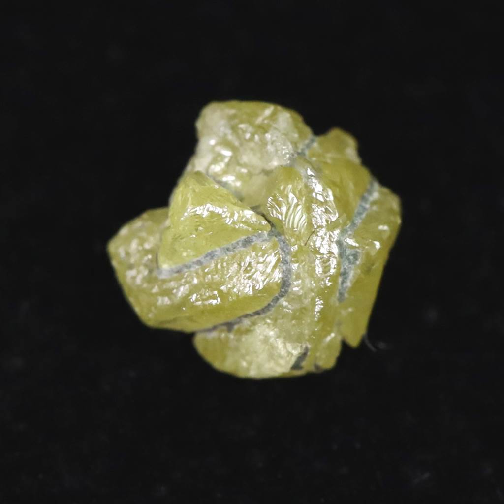 天然 イエローダイヤモンド 5.5mm原石 0.50ct