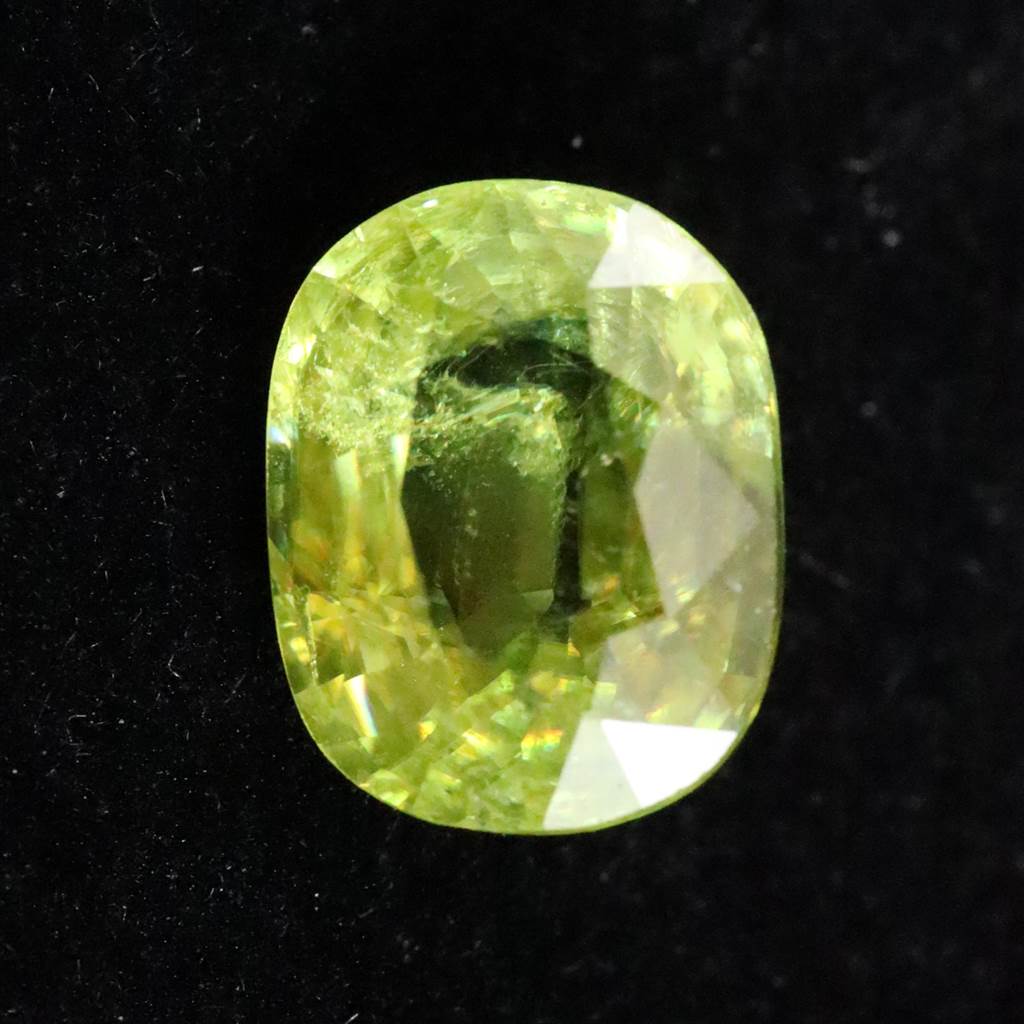 Rakuten - スフェーン グリーン 8.4mmオーバル ファセットカット ルース 2.0ct