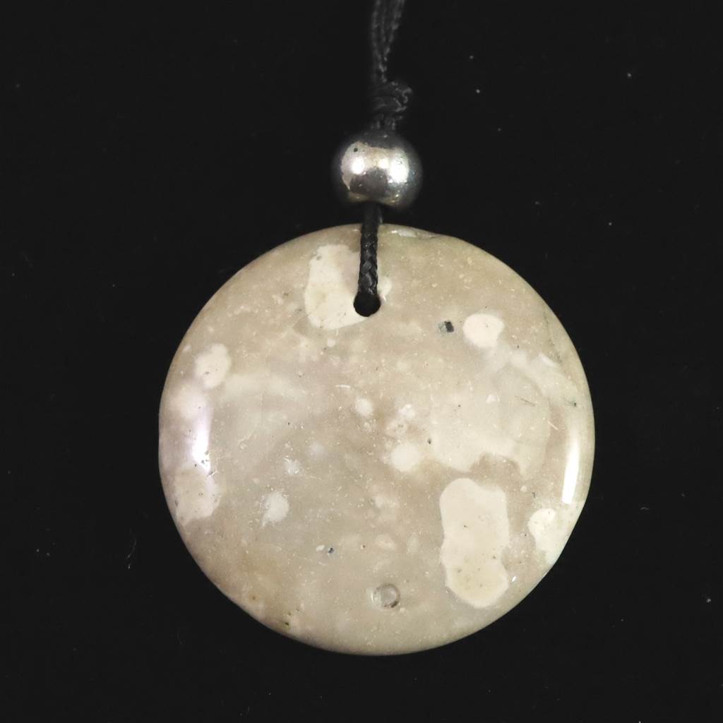 H&E社 サークルストーン ディスク型 コードペンダント 7.1g