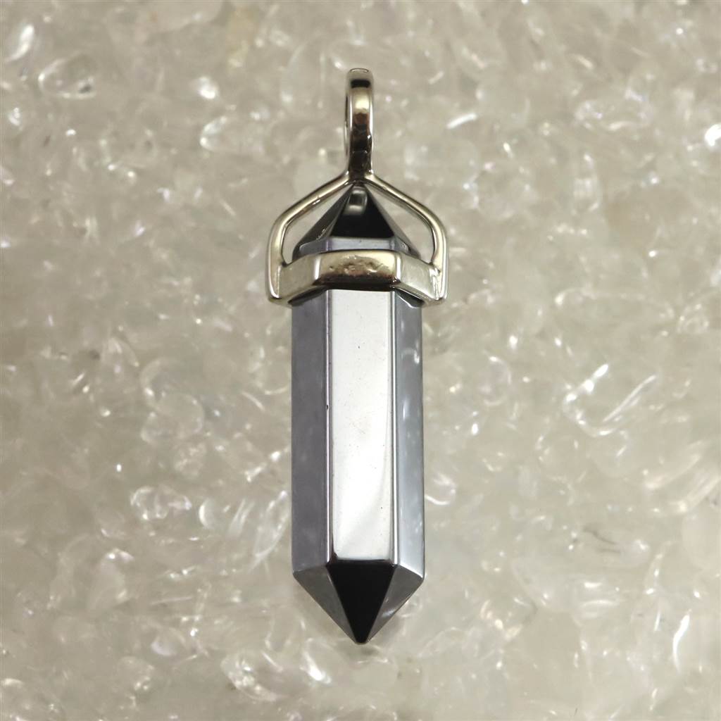 高純度 テラヘルツ鉱石 ダブルポイント型　ペンダントトップ