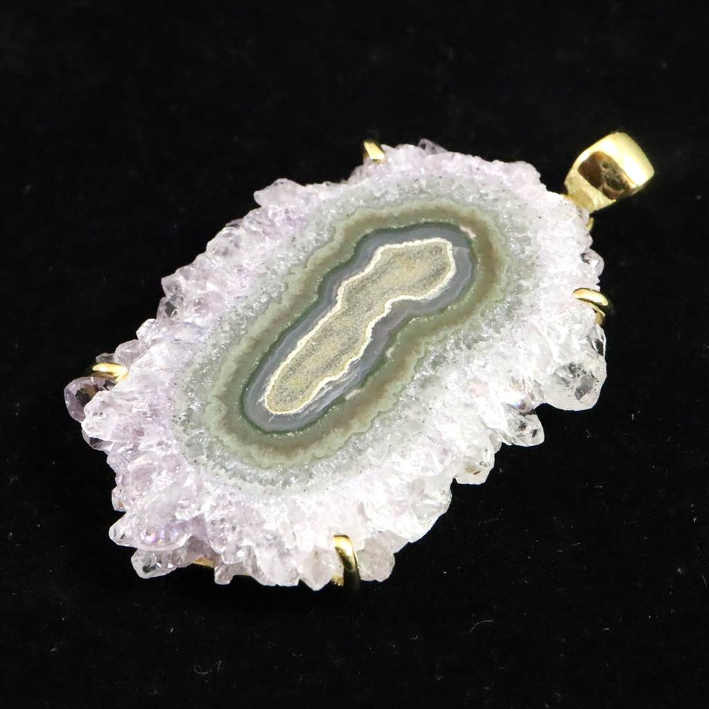 フラワーアメジスト／スタラクライト　ペンダントトップ　15.0g