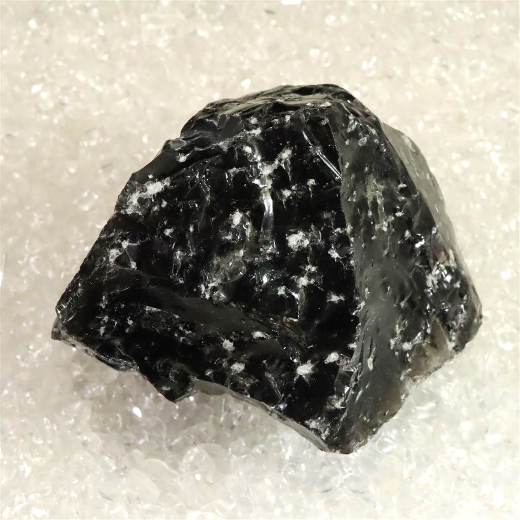 神津島恩馳島産 黒曜石 カチ割り 原石 199gのサムネイル