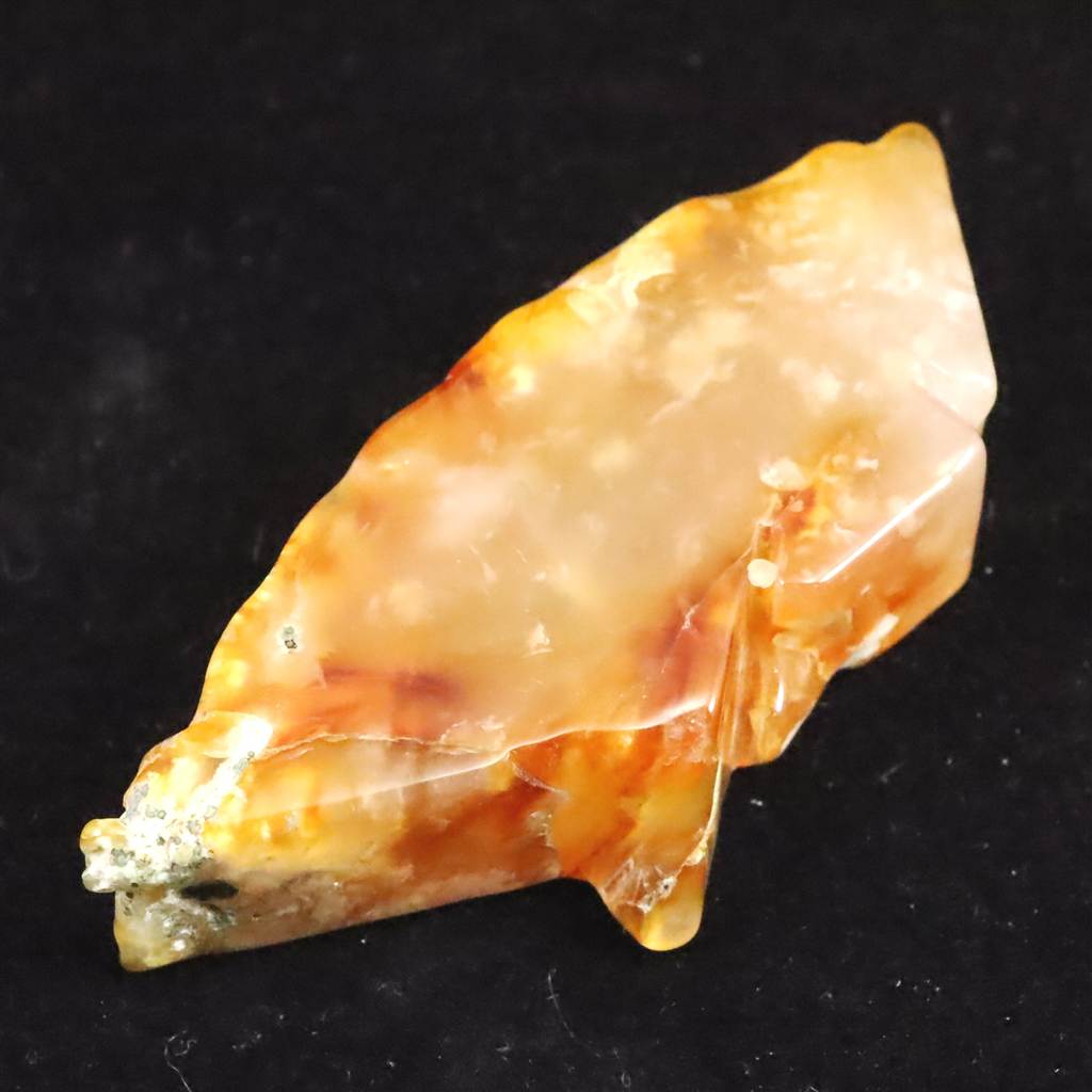 島根県　花仙山 めのう 瑪瑙　原石 磨き ディレクトリーカード付 17.4g