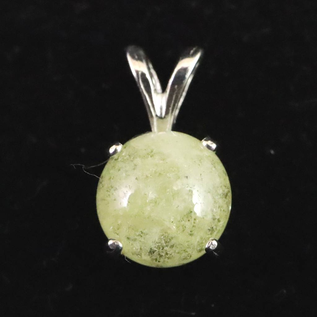 H&E社 アグニゴールドダンビュライト 8mmラウンド ペンダントトップ 証明書付 1.0g