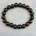 小葉紫檀 ウッドビーズ 10.5mm玉ブレスレット 証明書付 14.9g