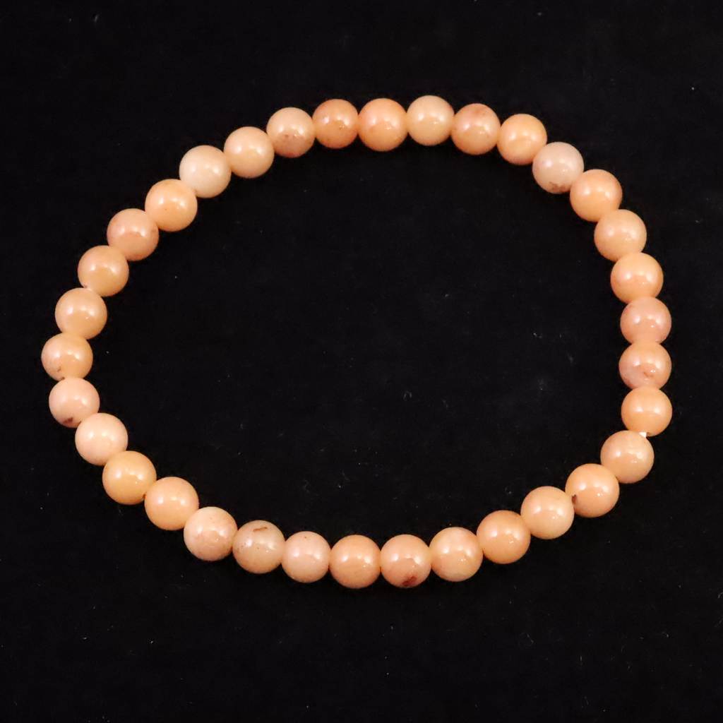 H&E社 ローダゼツ ピンクアゼツライト（AZOZEO) 5.5mm玉ブレスレット 証明書付 9.0g